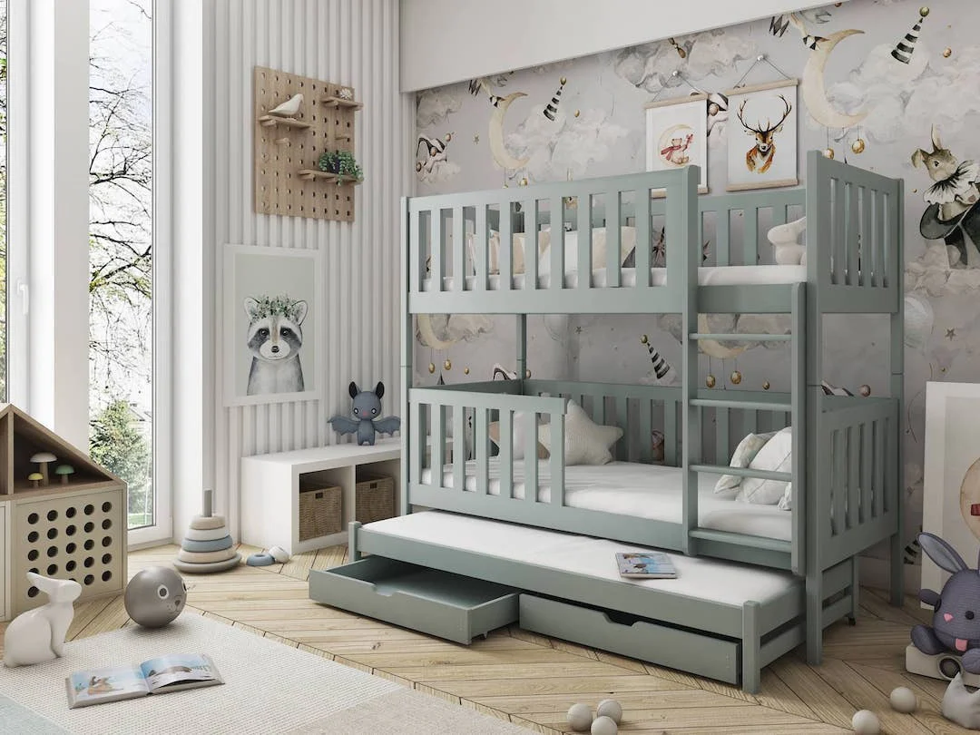 Lea Bunk Bed with Trundle and Storage - Image 3