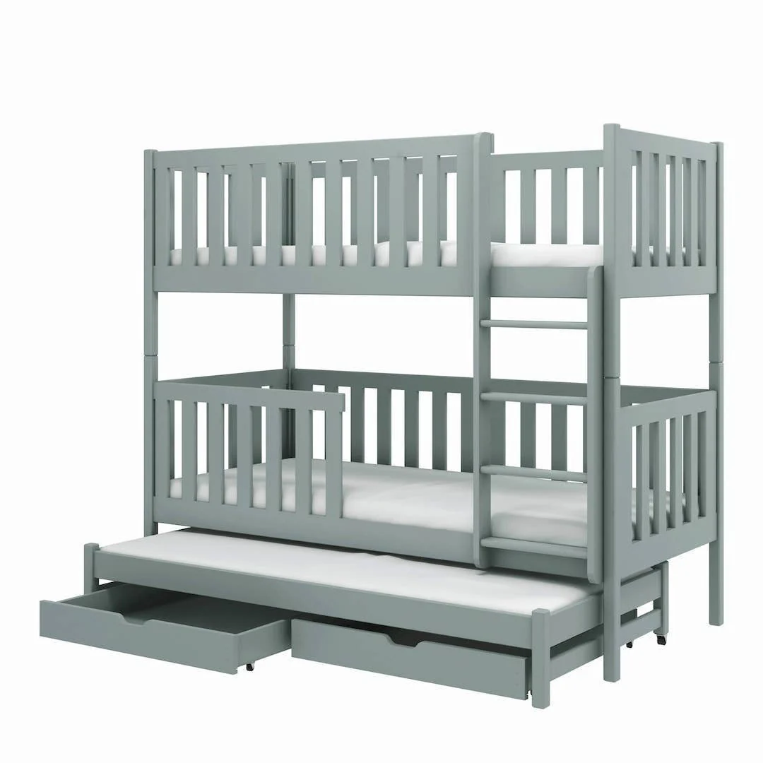 Lea Bunk Bed with Trundle and Storage - Image 5