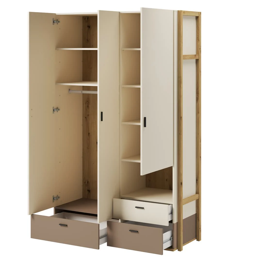Lenny LY-01 Hinged Wardrobe 135cm - Image 2
