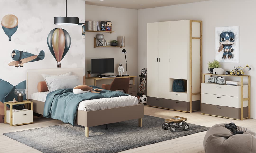 Lenny LY-01 Hinged Wardrobe 135cm - Image 5