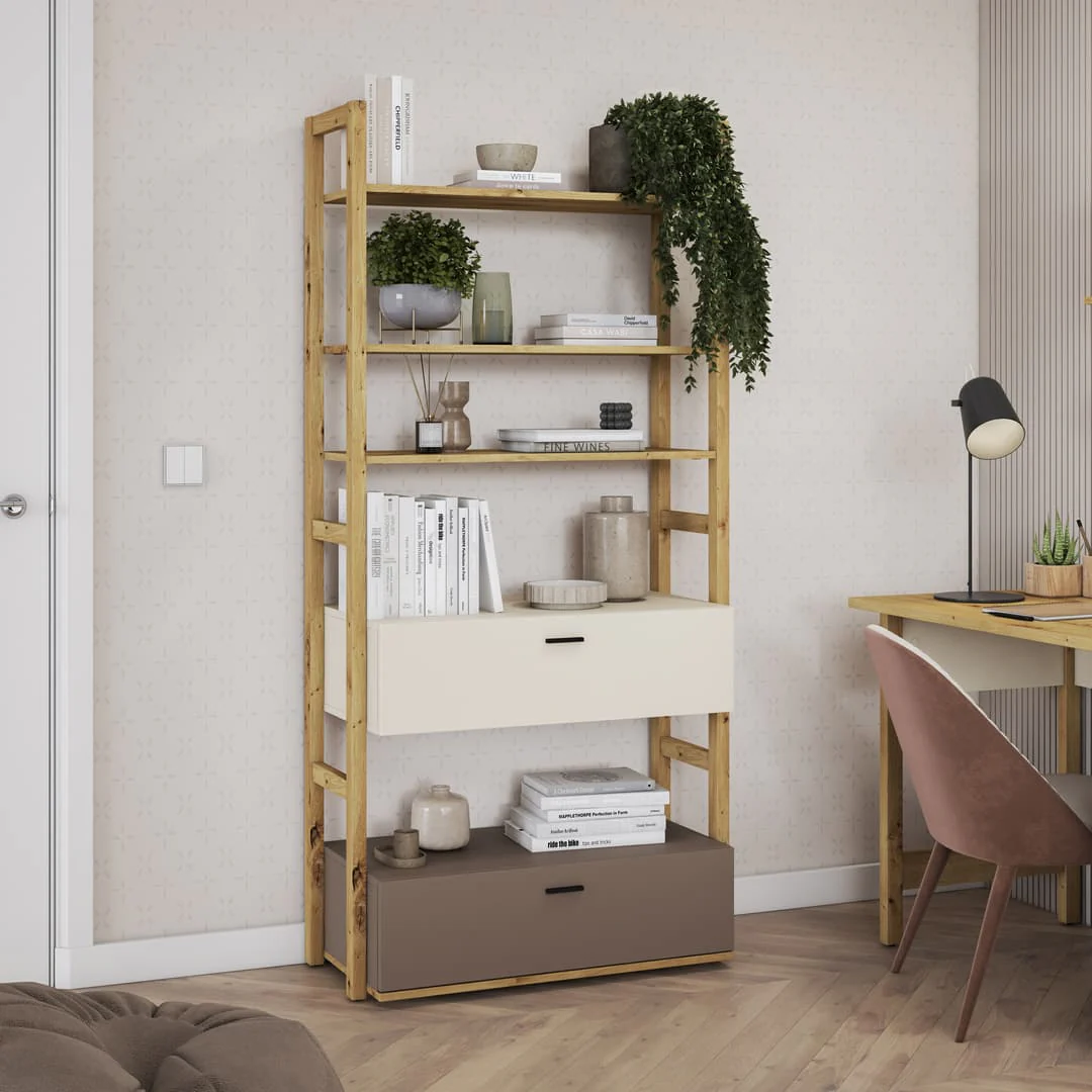 Lenny LY-02 Bookcase 85cm - Image 5