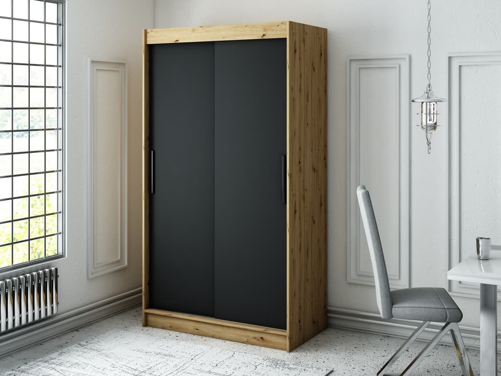 Leto T Sliding Door Wardrobe 120cm - Image 2
