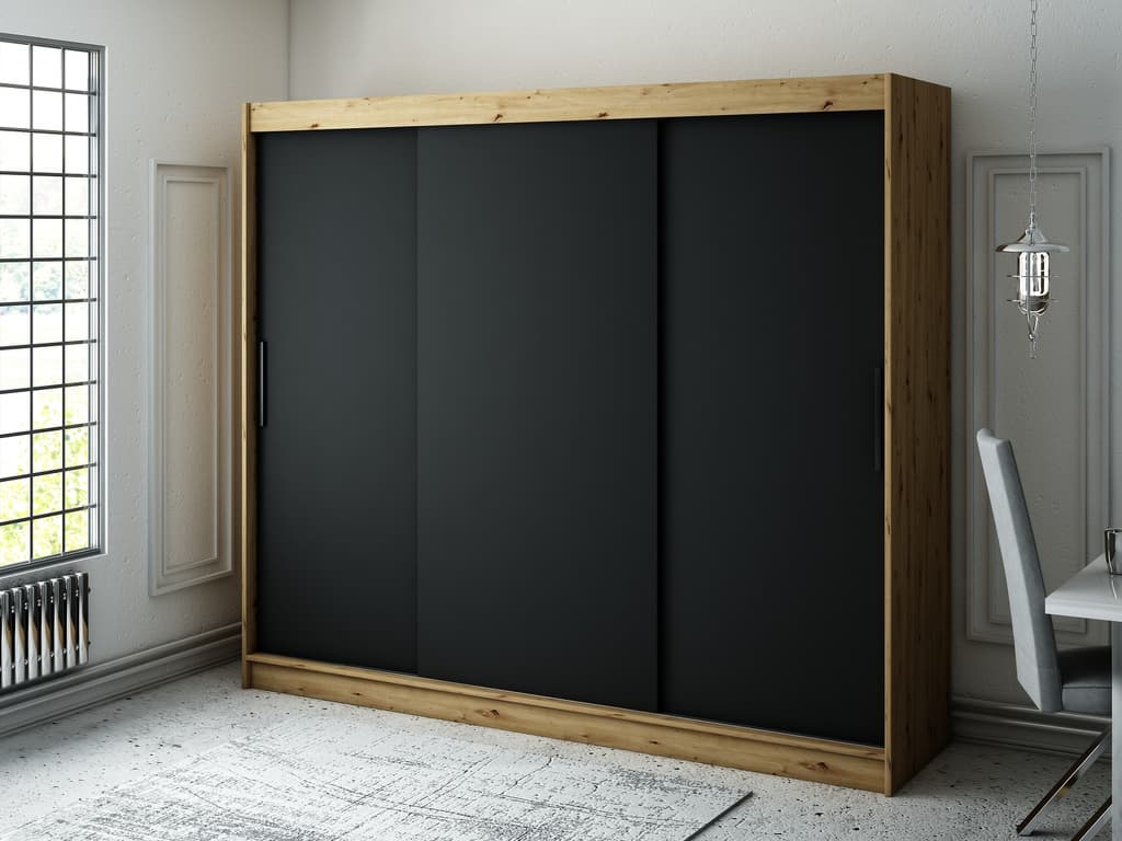 Leto T Sliding Door Wardrobe 250cm - Image 2