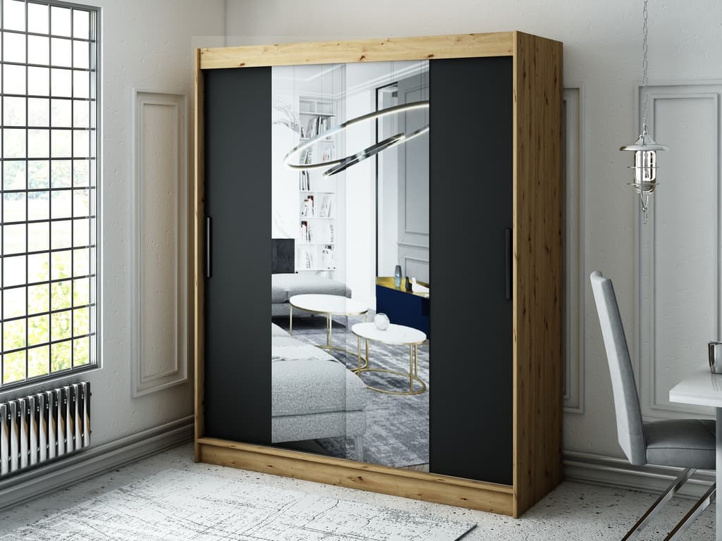 Leto T1 Sliding Door Wardrobe 180cm - Image 2