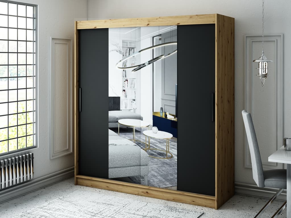 Leto T1 Sliding Door Wardrobe 200cm - Image 2