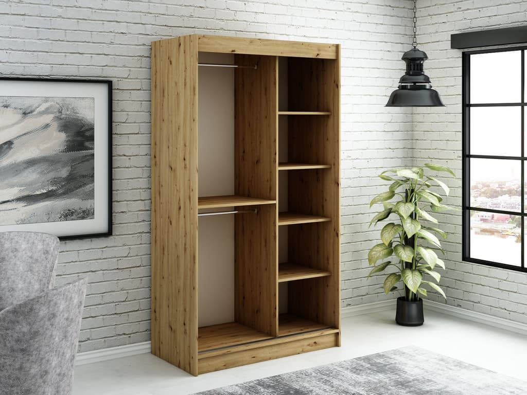 Leto T2 Sliding Door Wardrobe 120cm - Image 3
