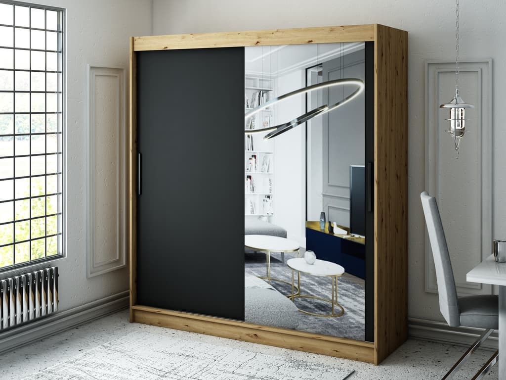 Leto T2 Sliding Door Wardrobe 200cm - Image 2