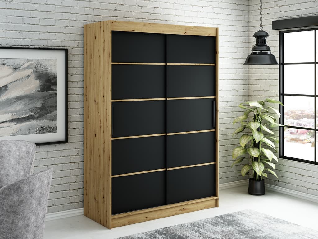 Leto V1 Sliding Door Wardrobe 150cm - Image 2