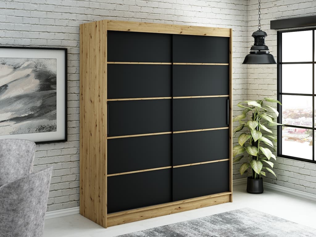 Leto V1 Sliding Door Wardrobe 180cm - Image 2