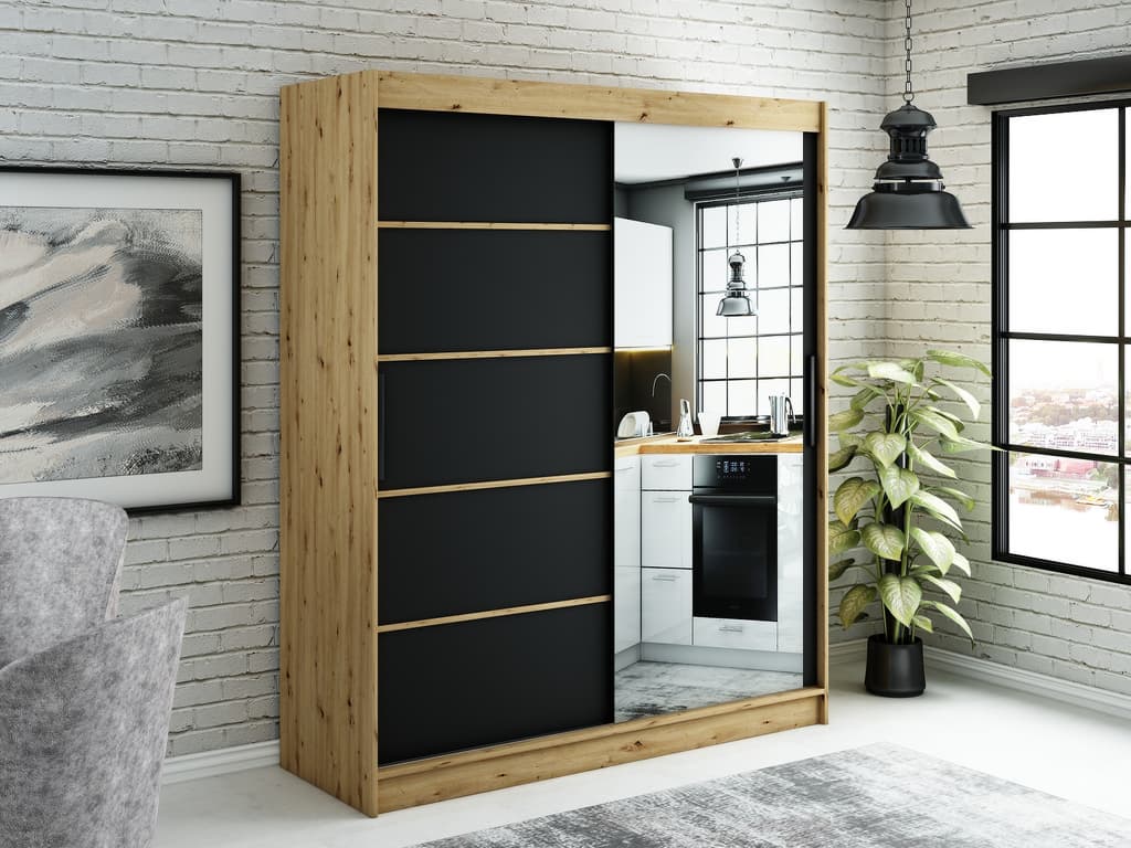 Leto V2 Sliding Door Wardrobe 180cm - Image 2