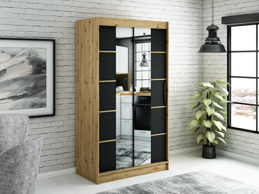 Leto V4 Sliding Door Wardrobe 120cm - Image 2
