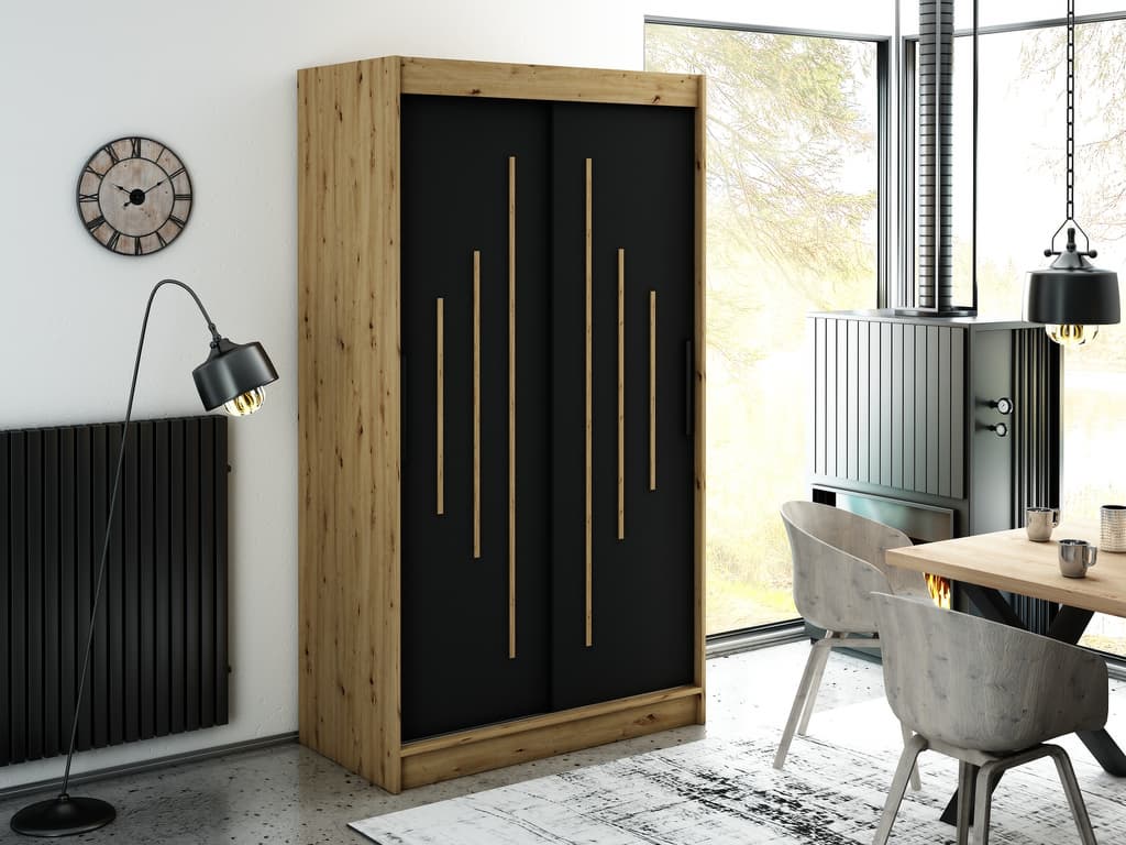 Leto Y Sliding Door Wardrobe 120cm - Image 2