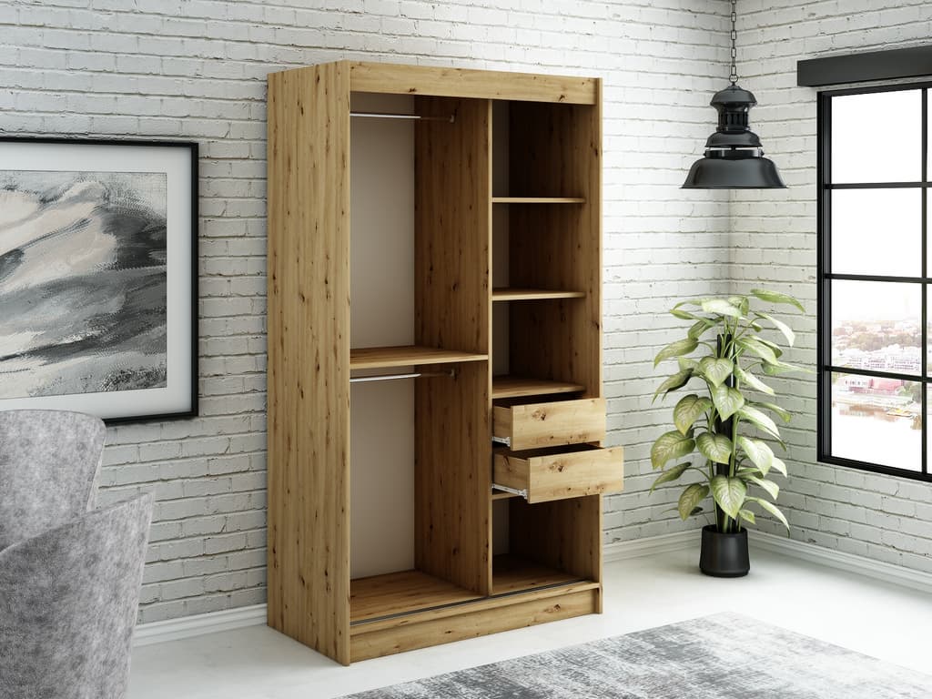 Leto Y Sliding Door Wardrobe 120cm - Image 5