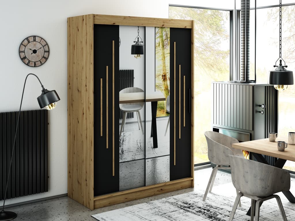 Leto Y1 Sliding Door Wardrobe 150cm - Image 2