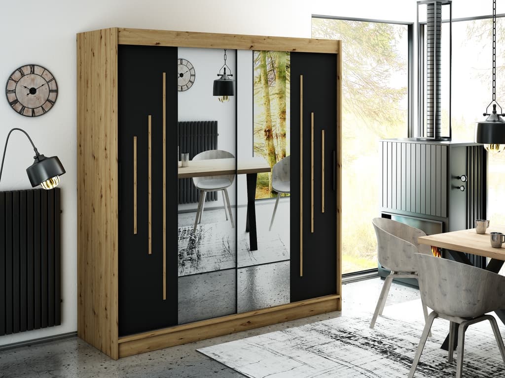 Leto Y1 Sliding Door Wardrobe 200cm - Image 2