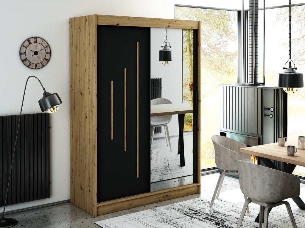 Leto Y2 Sliding Door Wardrobe 150cm - Image 2