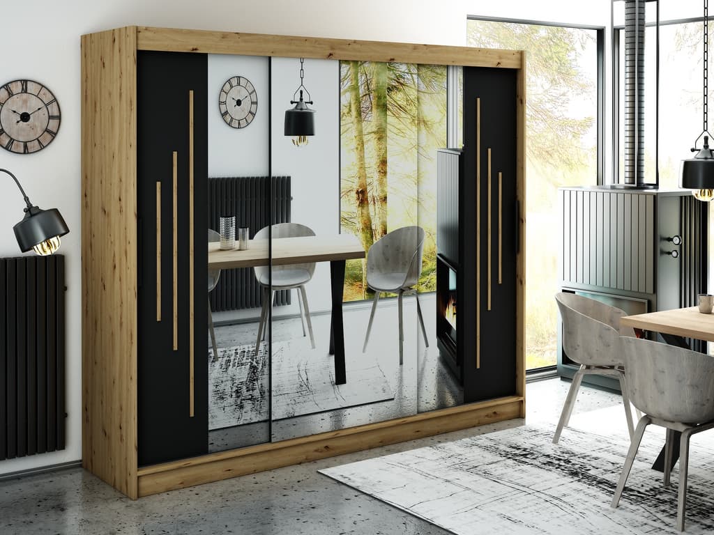 Leto Y4 Sliding Door Wardrobe 250cm - Image 2