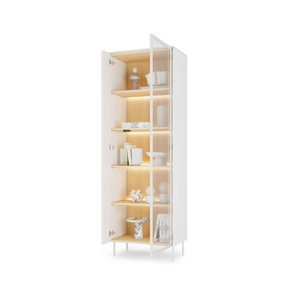 Liba Tall Display Cabinet 67cm - Image 5