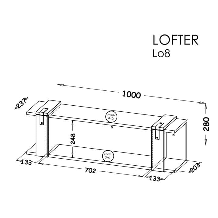 Lofter LO8 Wall Shelf 100cm - Image 5
