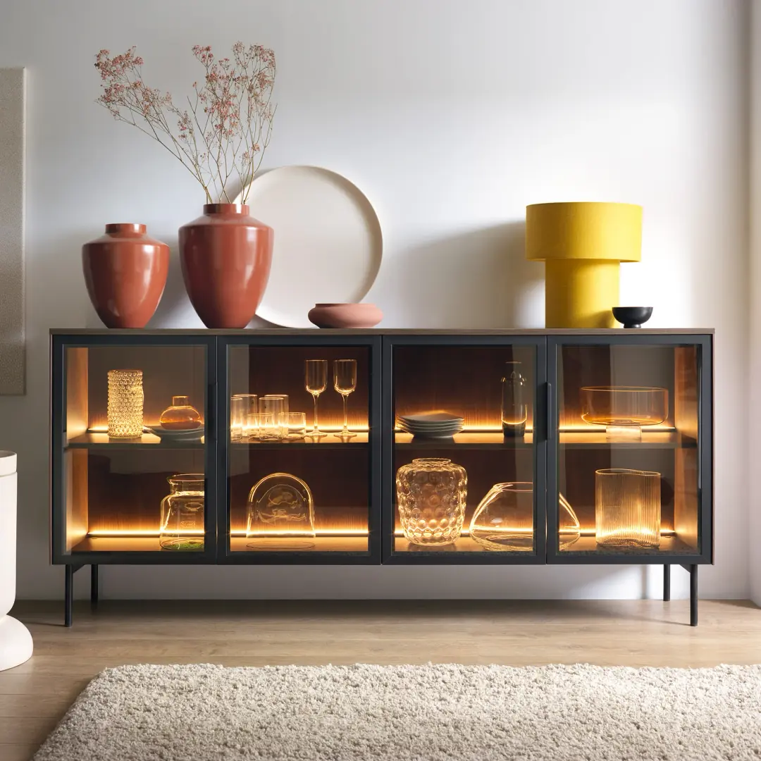 Lumi Display Sideboard Cabinet 181cm - Image 8