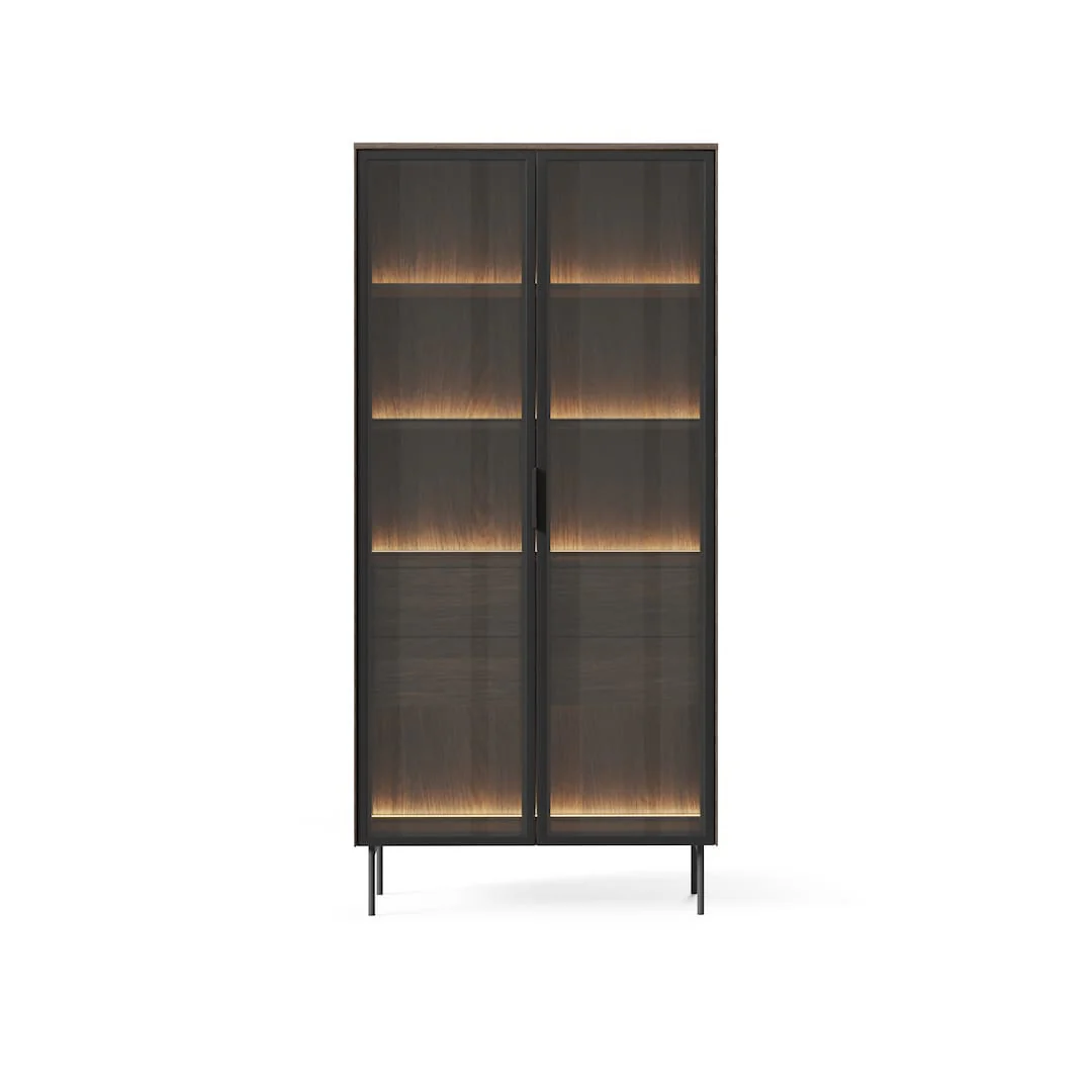 Lumi Tall Display Cabinet 92cm - Image 11