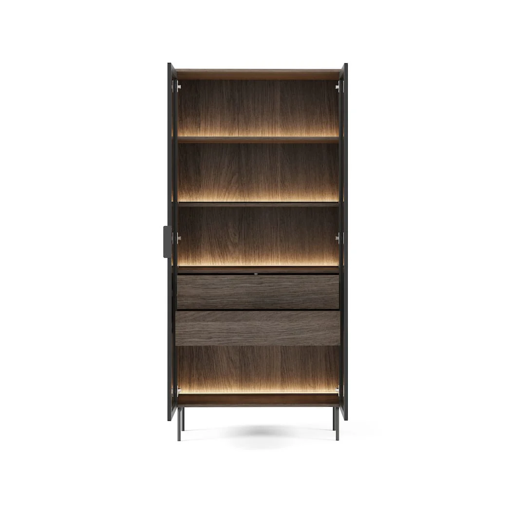 Lumi Tall Display Cabinet 92cm - Image 12
