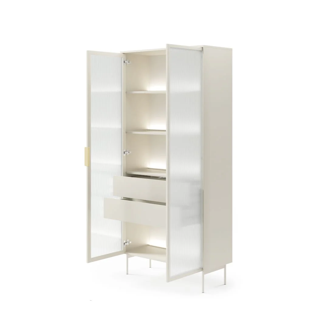 Lumi Tall Display Cabinet 92cm - Image 3