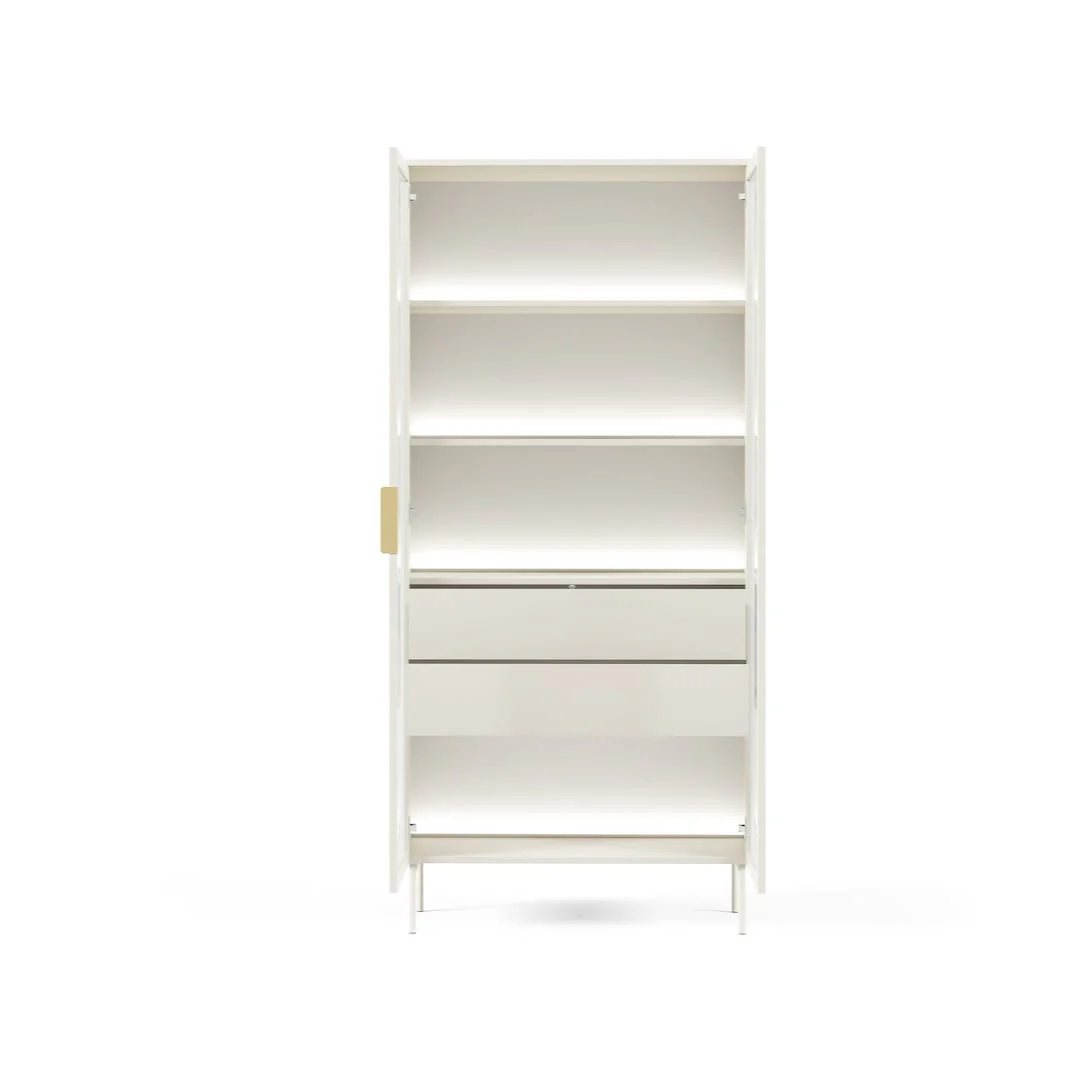 Lumi Tall Display Cabinet 92cm - Image 5