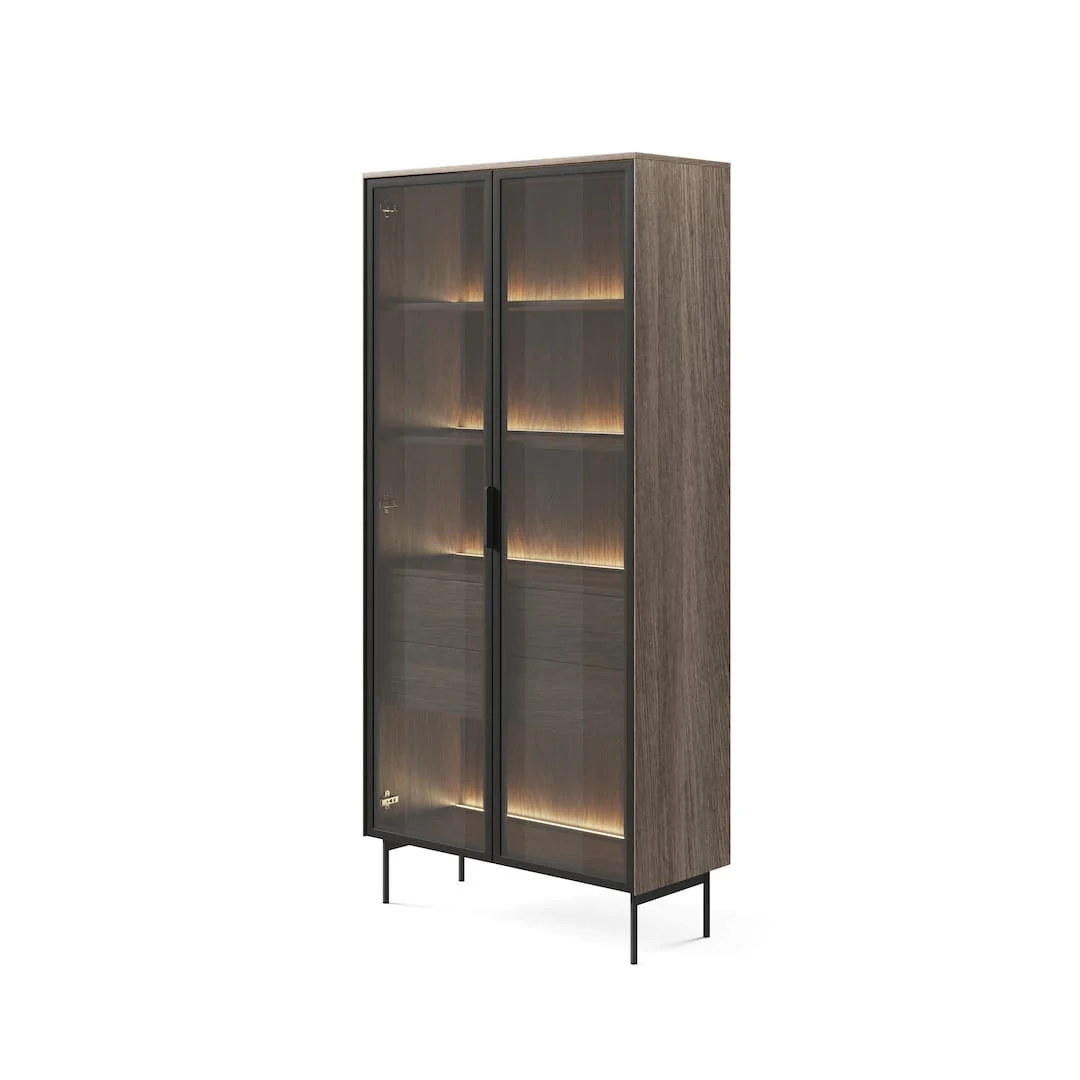 Lumi Tall Display Cabinet 92cm - Image 9