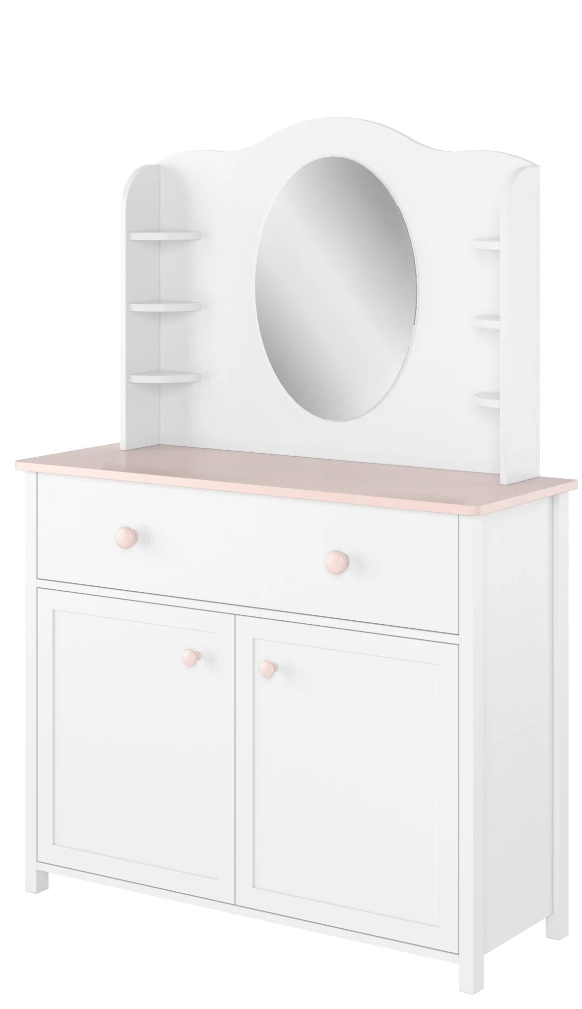 Luna LN-06 Desk Hutch with Mirror 94cm - Image 3