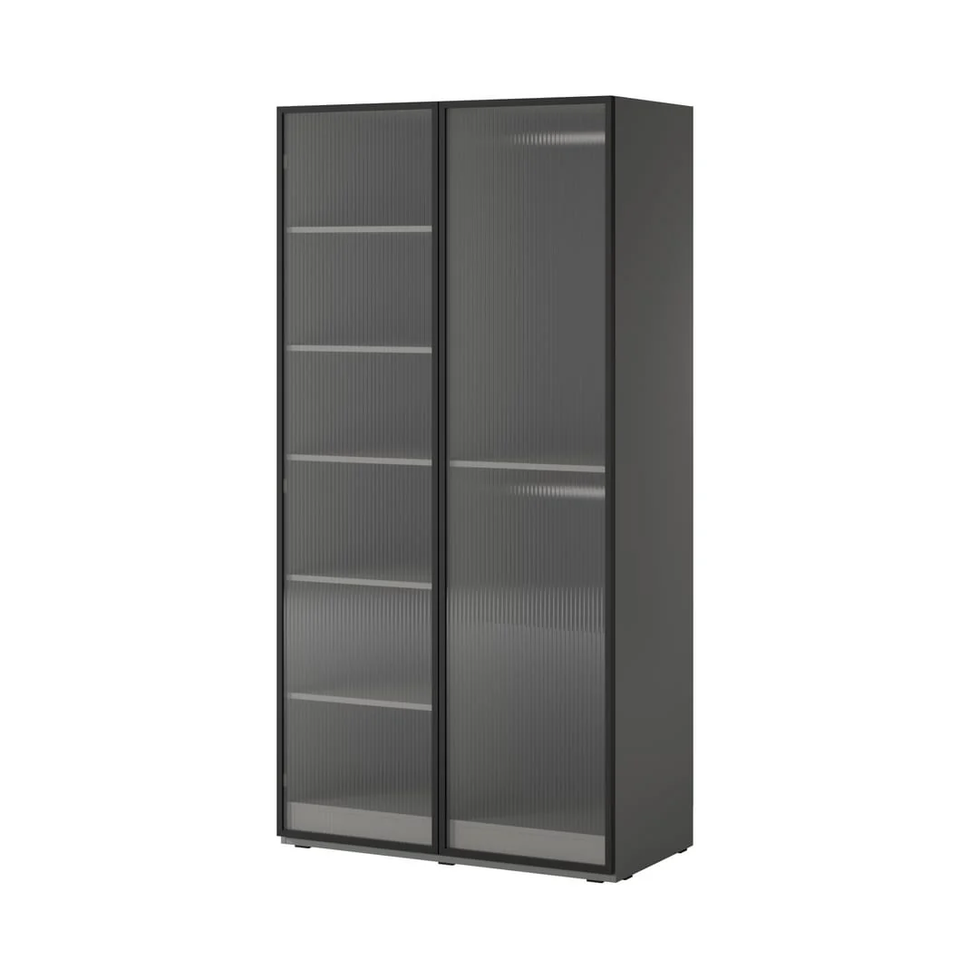 Lund Hinged Door Wardrobe 101cm [Flutes] - Image 8