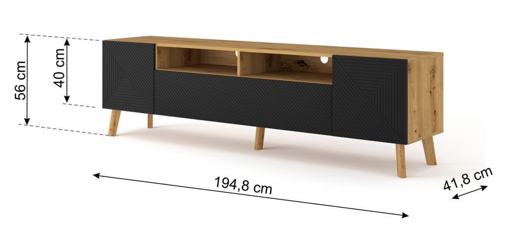 Luxi TV Cabinet 195cm - Image 3