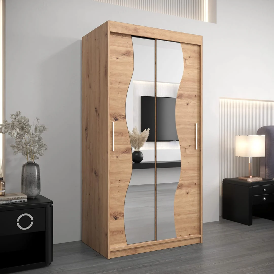 Madrid Sliding Door Wardrobe 100cm