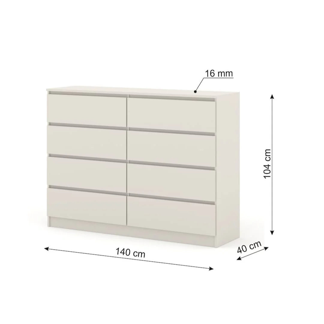 Maja Chest Of Drawers 140cm - Image 3
