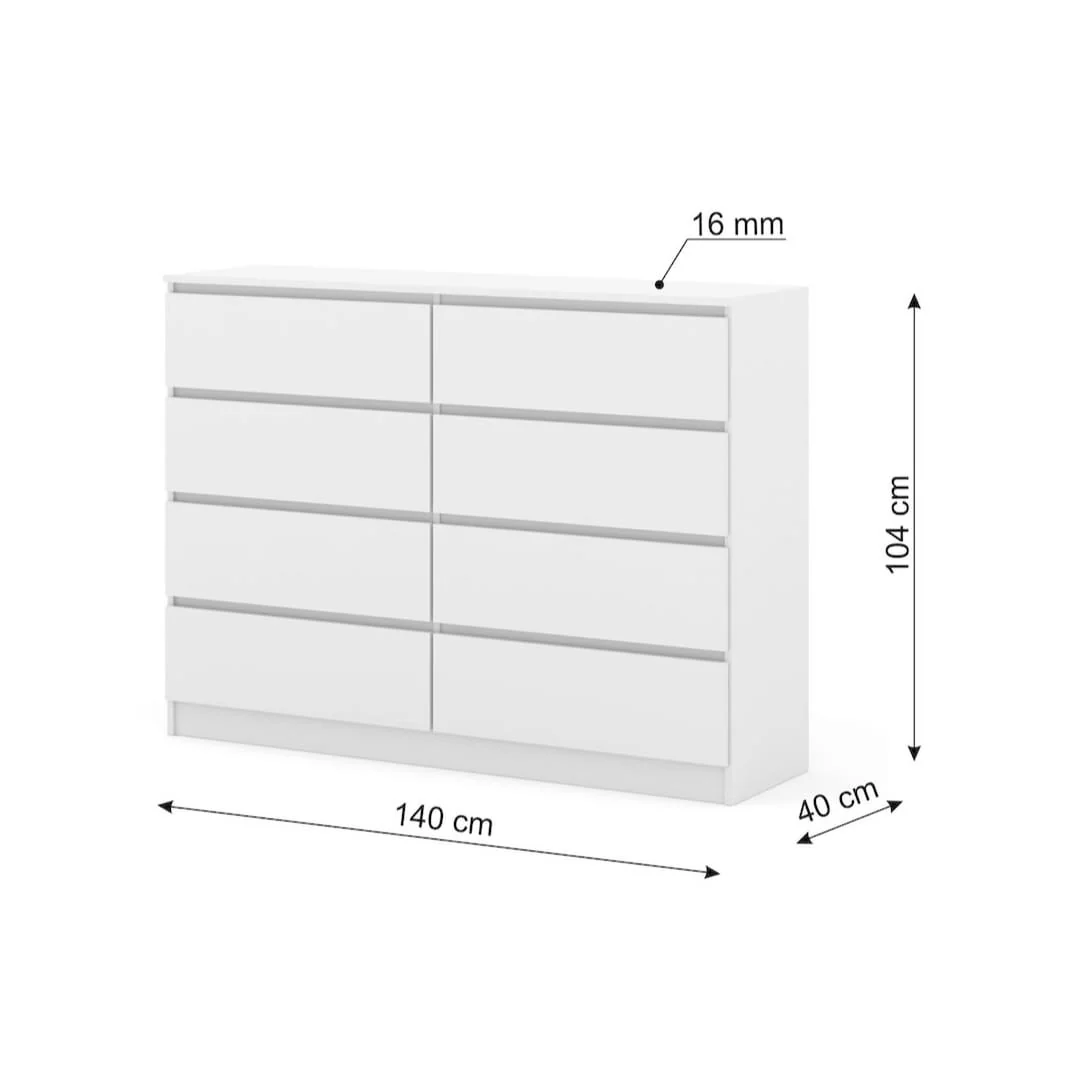 Maja Chest Of Drawers 140cm - Image 9