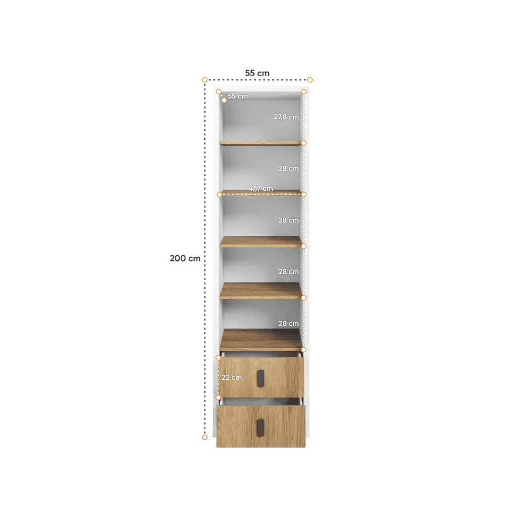 Massi MS-03 Bookcase 55cm - Image 3