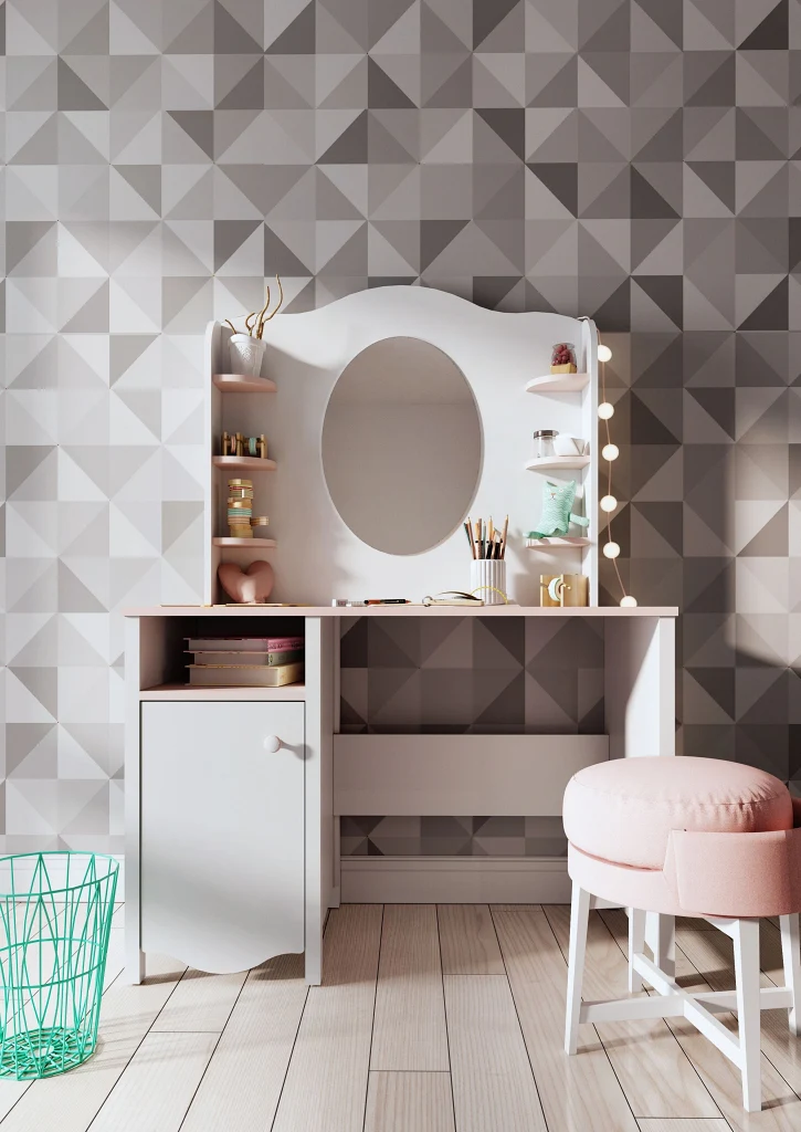 Mia MI-06 Desk Hutch with Mirror 94cm - Image 3