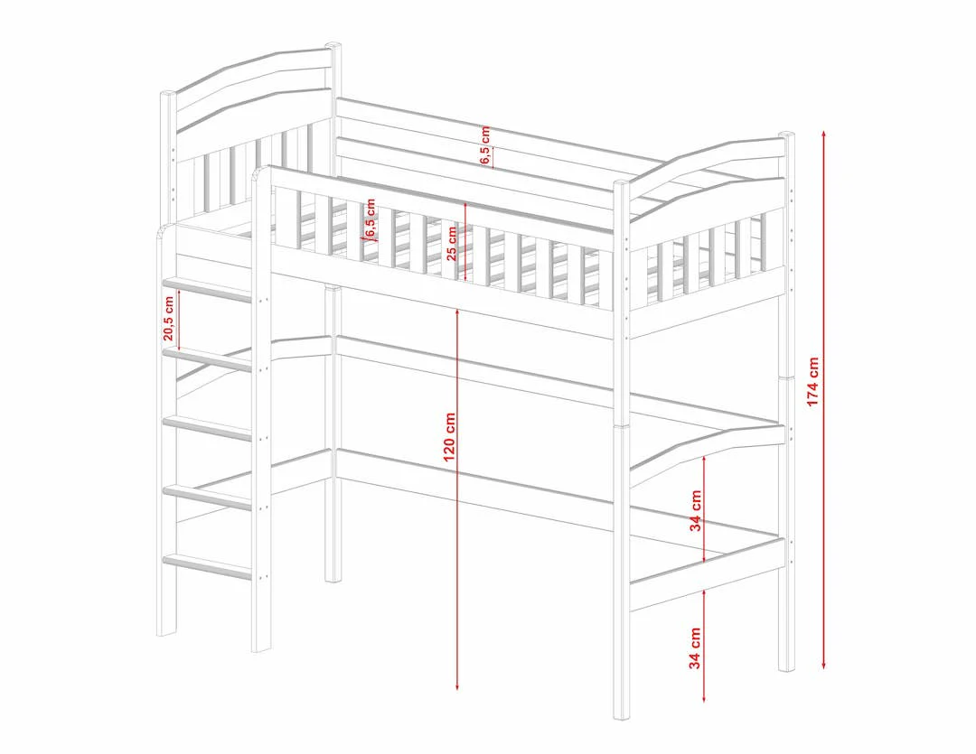 Mia Wooden Loft Bed - Image 17