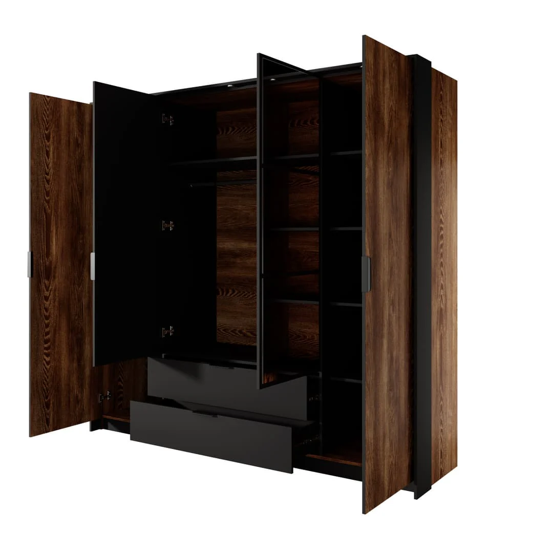 Milton Hinged Door Wardrobe 223cm - Image 3