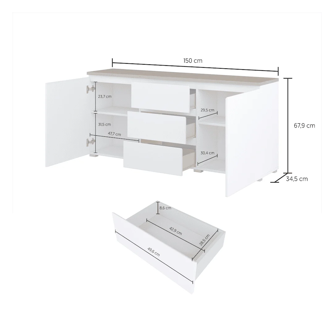 Modo Sideboard Cabinet 150cm - Image 12