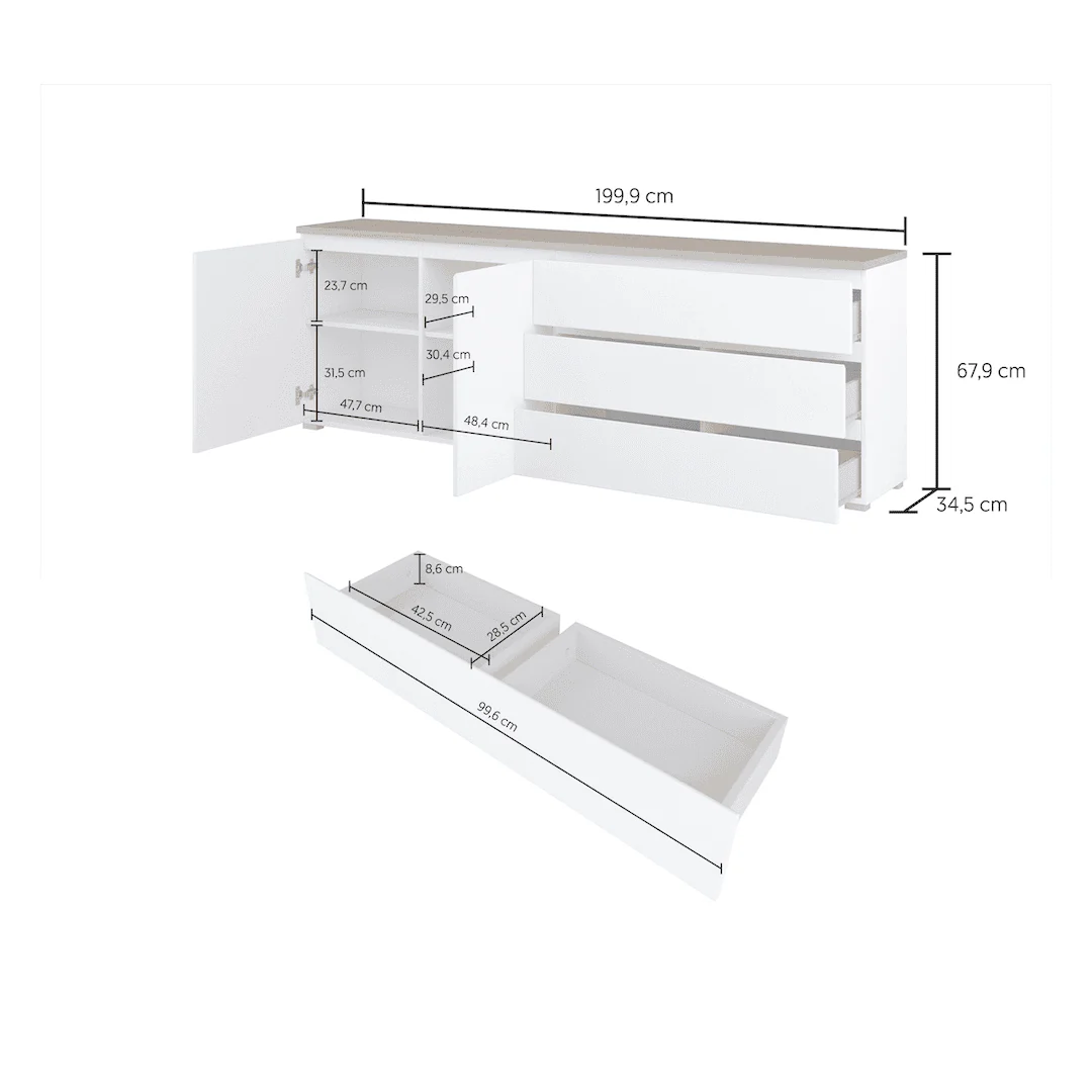 Modo Sideboard Cabinet 200cm - Image 12
