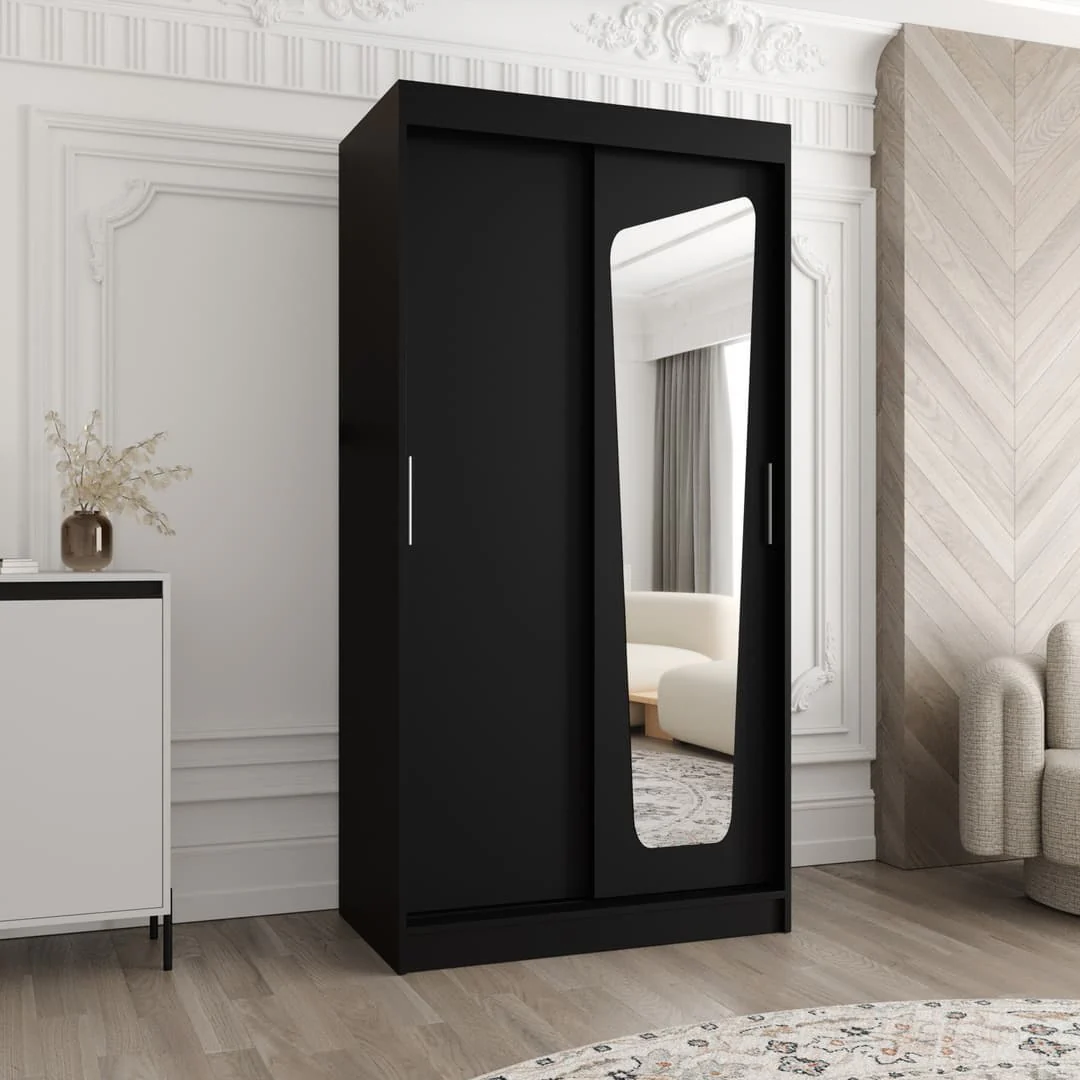 Moka Sliding Door Wardrobe 100cm - Image 13
