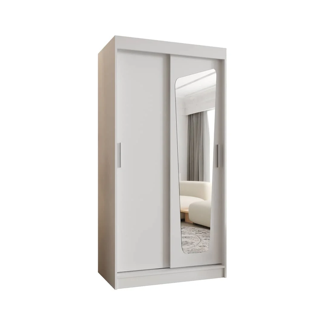Moka Sliding Door Wardrobe 100cm - Image 2