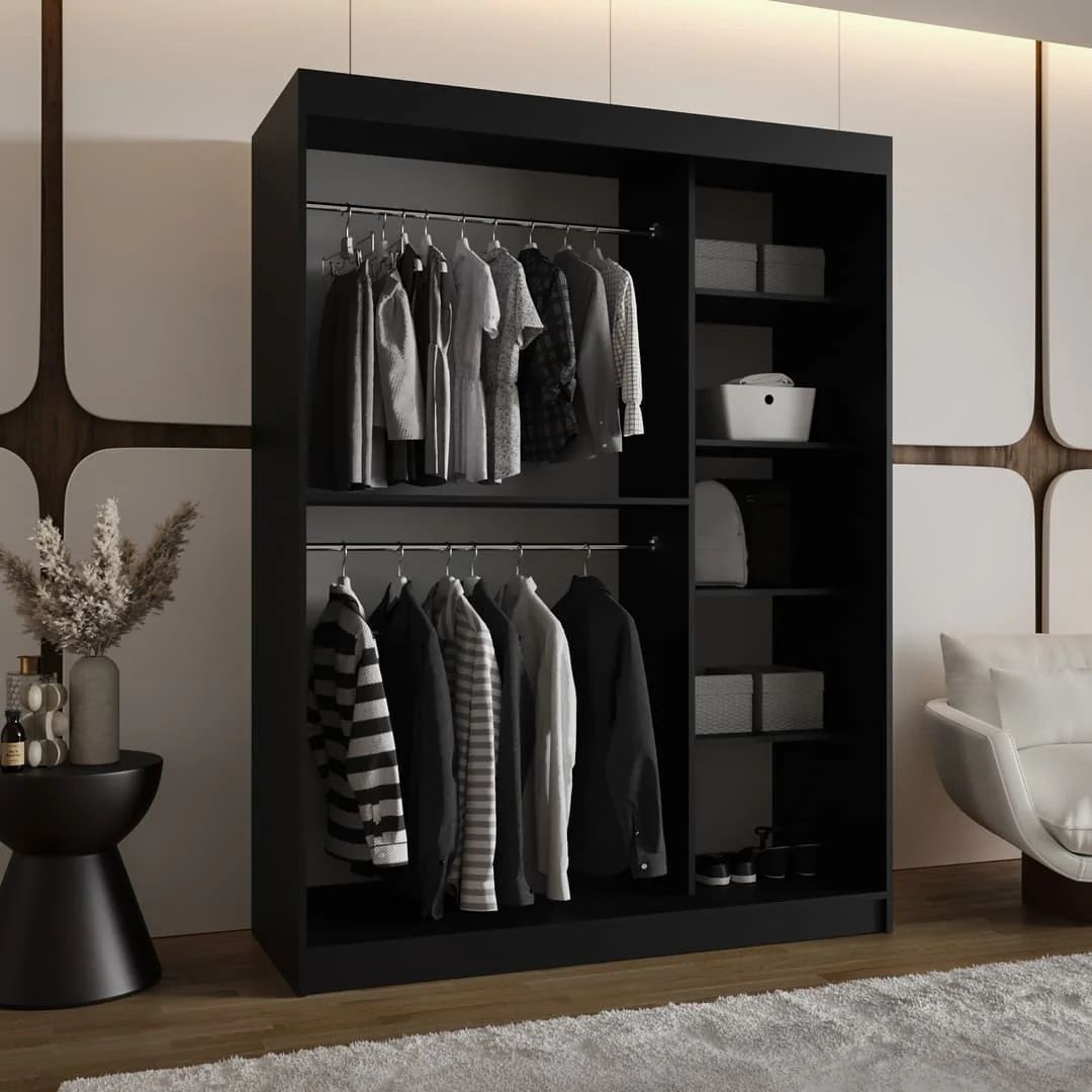 Lucy Sliding Door Wardrobe 150cm - Image 3