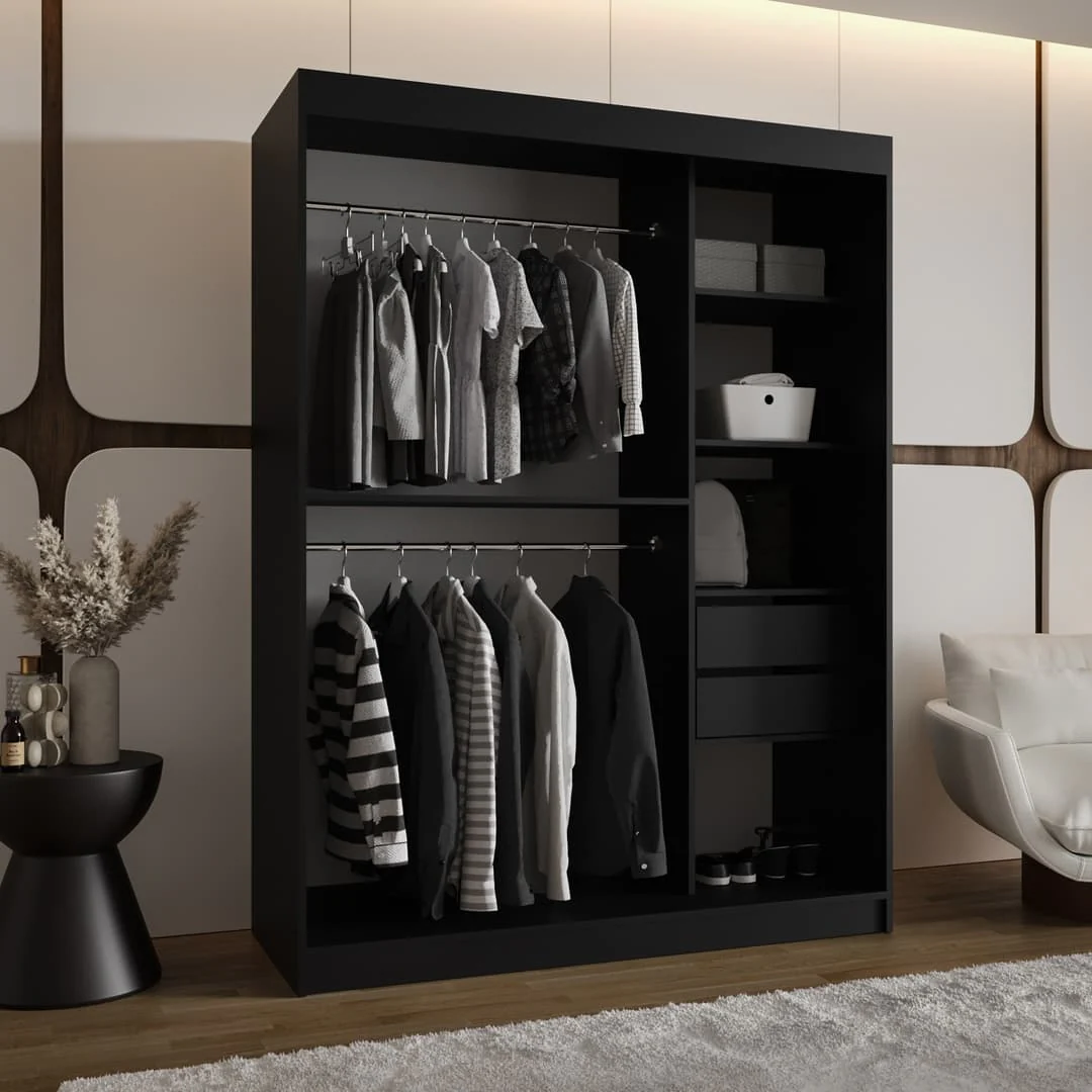 Lucy Sliding Door Wardrobe 150cm - Image 4