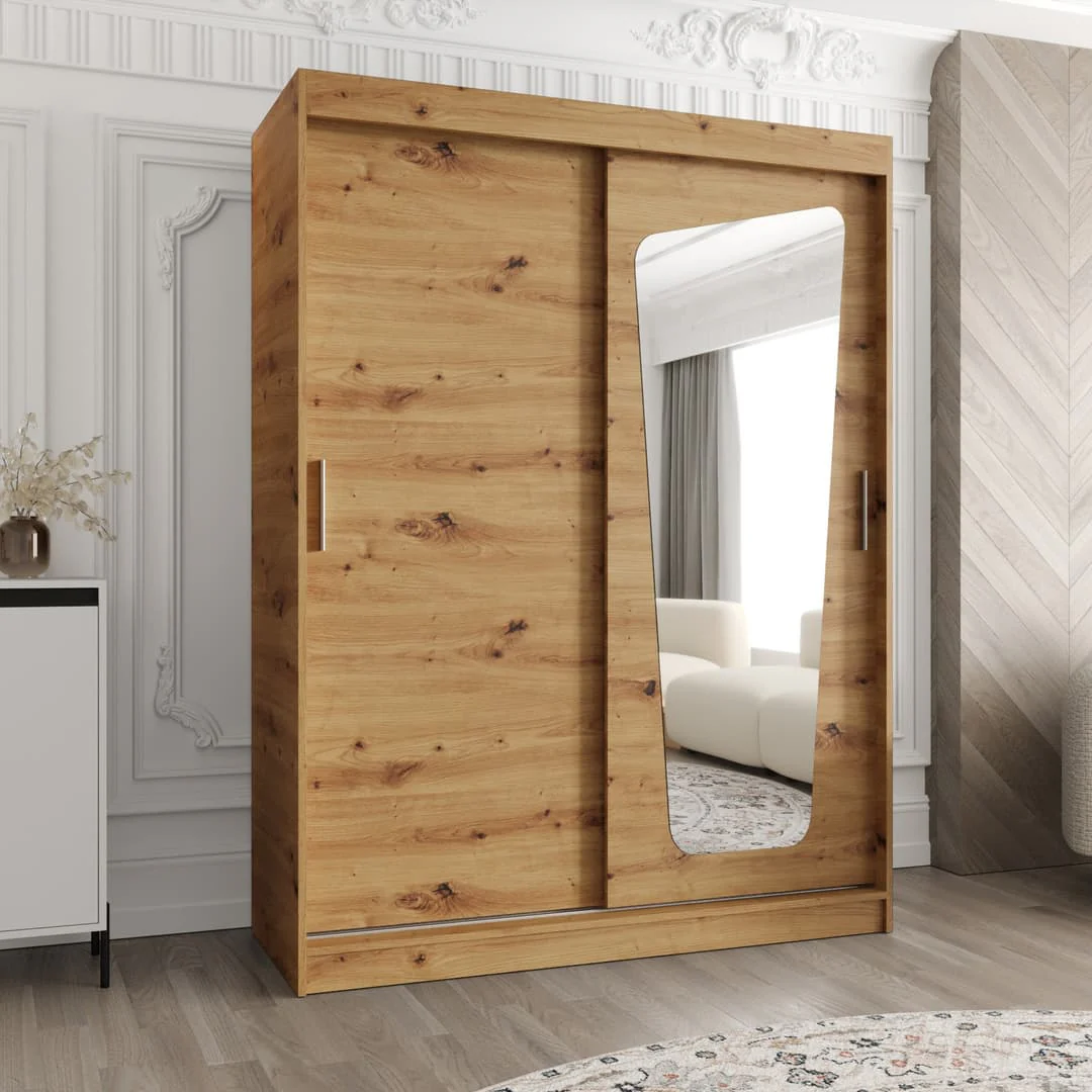 Moka Sliding Door Wardrobe 150cm - Image 5