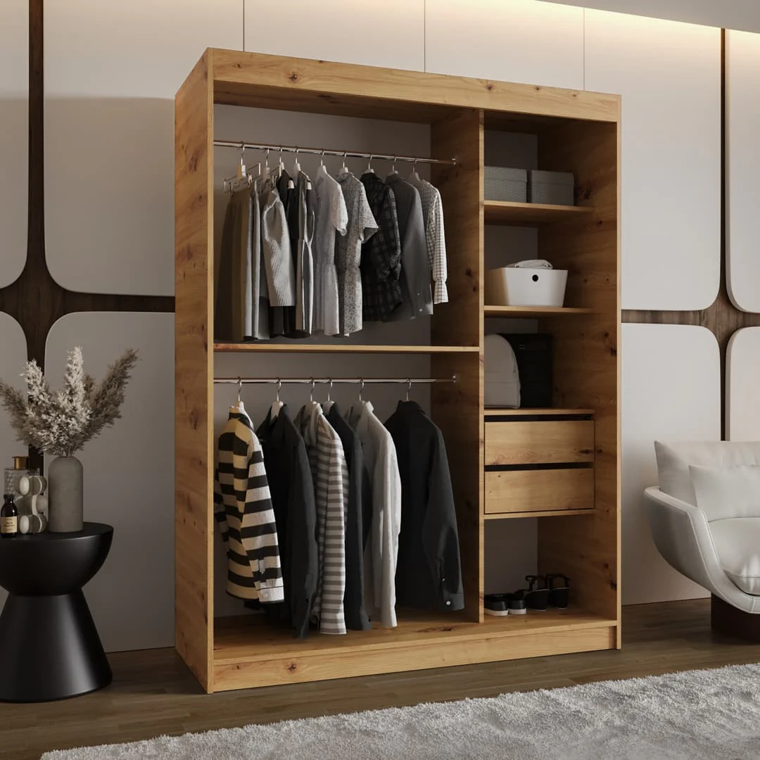 Lucy Sliding Door Wardrobe 150cm - Image 8