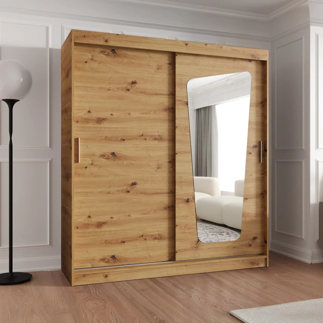 Moka Sliding Door Wardrobe 180cm - Image 5