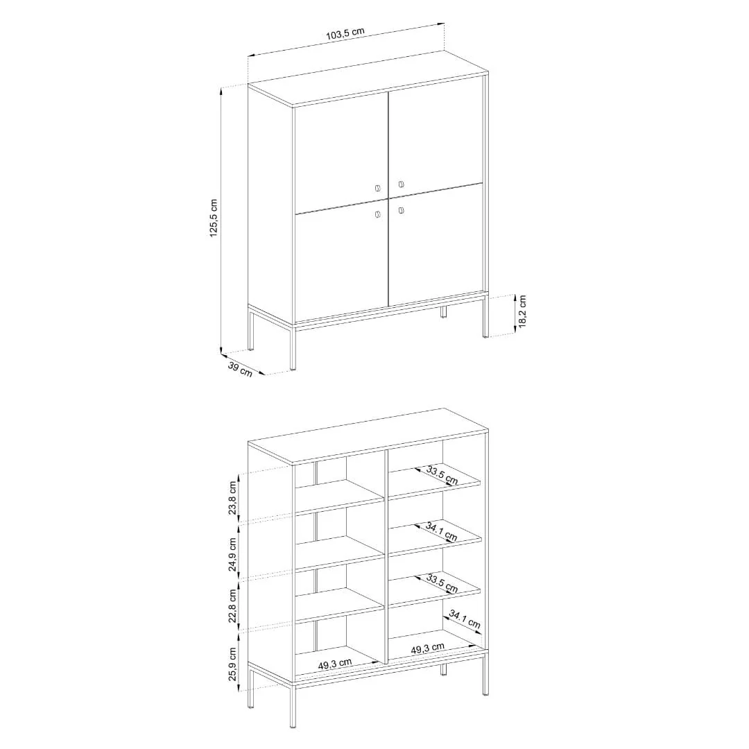 Mono Highboard Cabinet 104cm - Image 12