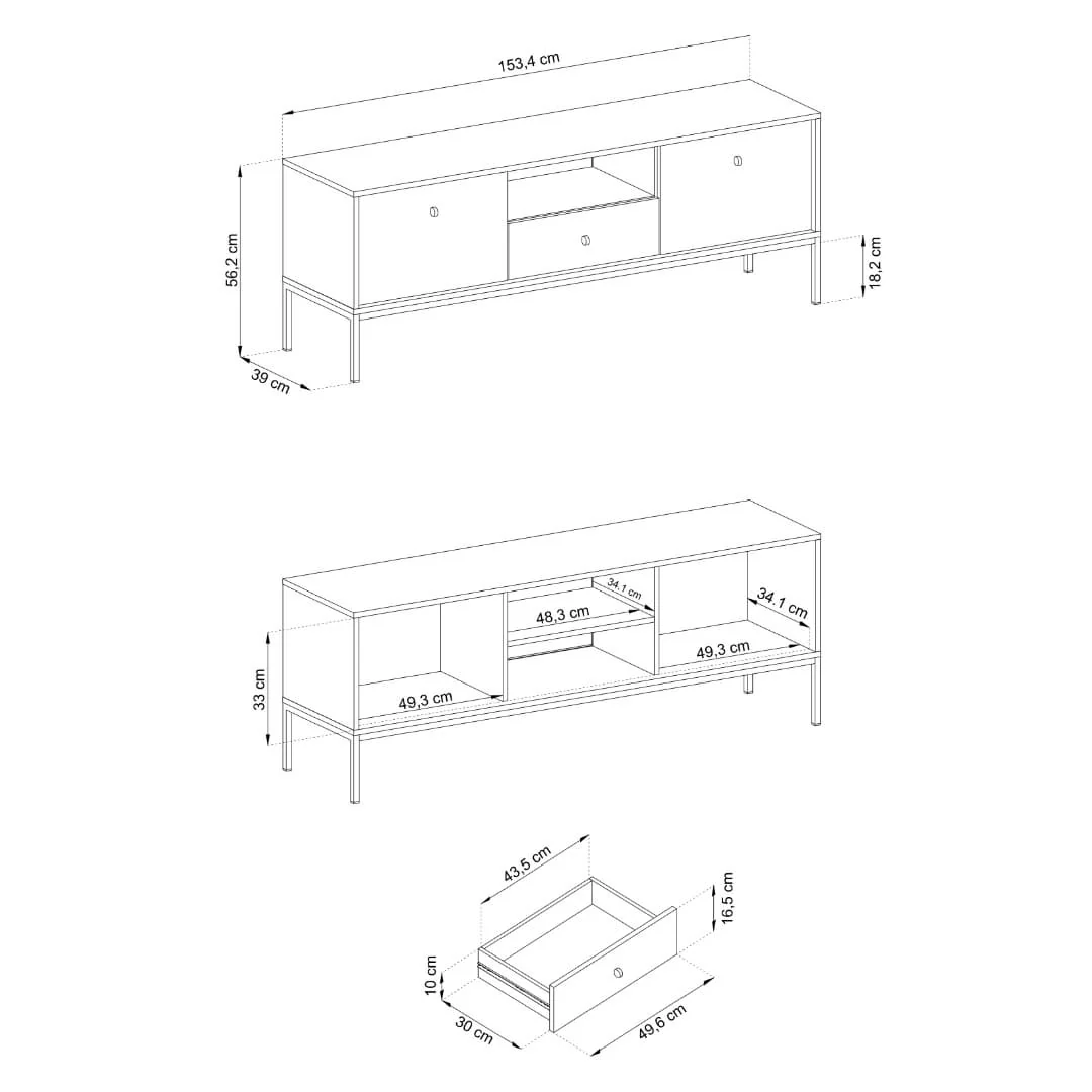Mono TV Cabinet 154cm - Image 18